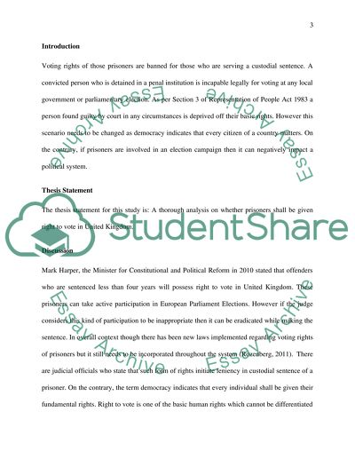 Should Prisoners Be allowed To Vote