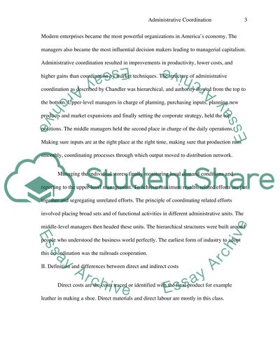 Administrative and Management Coordination