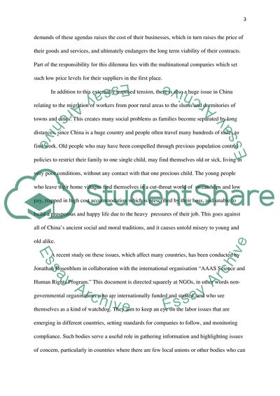 Labor Issues in China