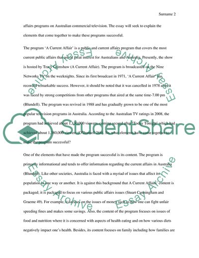 Australian TV: A Current Affair and Today Tonight