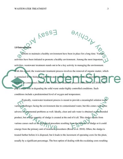 Treatment and Disposal of Excess Sludge in Wastewater Treatment