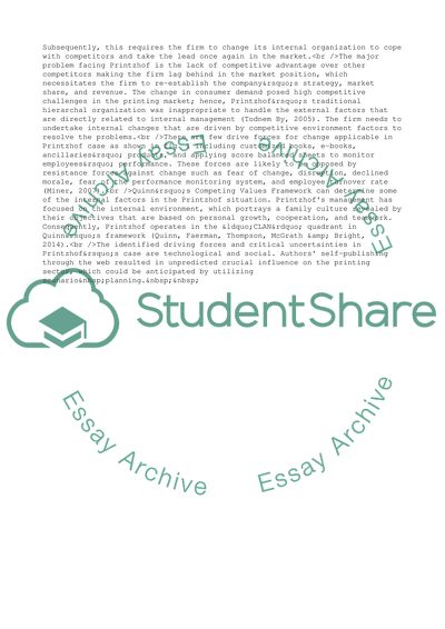 The Major Problem of Printzhof Corporate