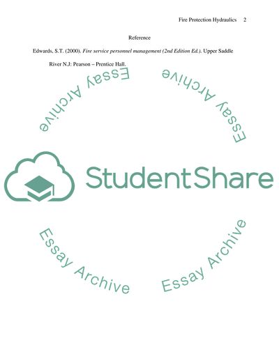 Fire Protection Hydraulics and Water Supply