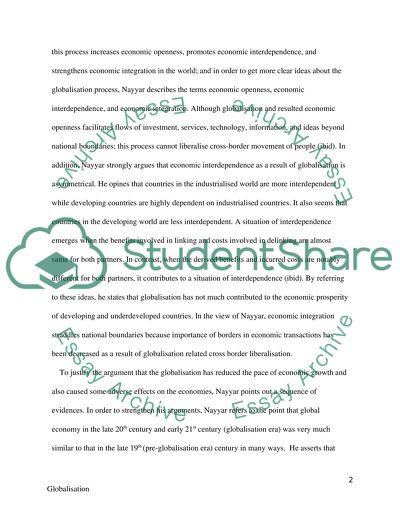 Understanding economic globalization