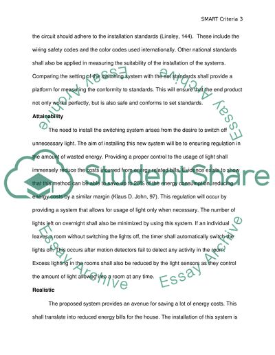 SMART Criteria and Installing the Switching System