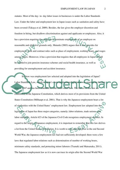 Employment Law in Japan