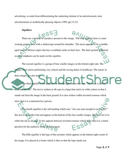 Semiotic Analysis of Print Advertisement for Healthcare Profession