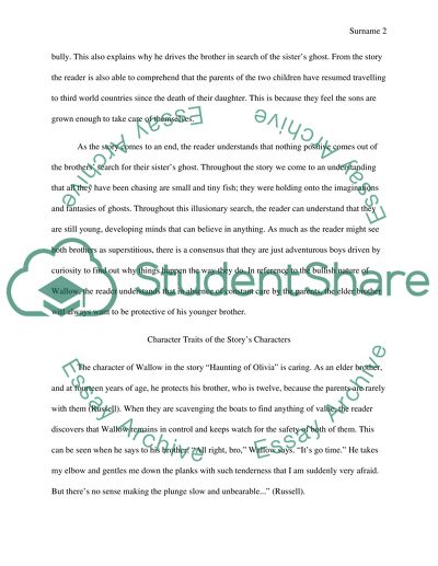 Analysis of Wallows Character in Haunting of Olivia