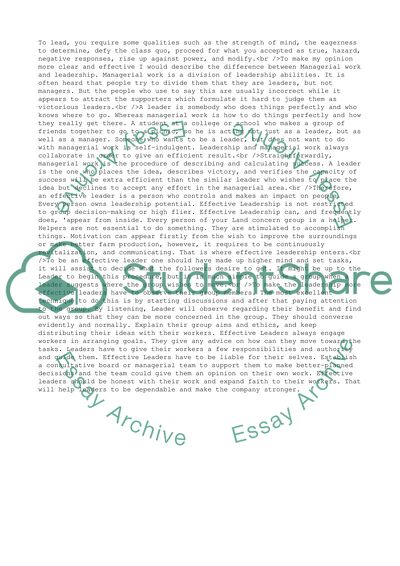 Essay Writing Scholarships For High School Students Effective Leaders Research Paper Vs Essay also Paper Vs Essay Effective Leaders Essay Example Topics And Well Written Essays Thesis Statements For Persuasive Essays