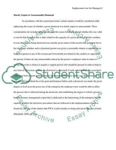 Employment Law for Managers ( See Assignment Criteria )