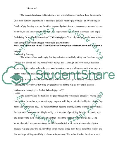 Rhetorical analysis memo