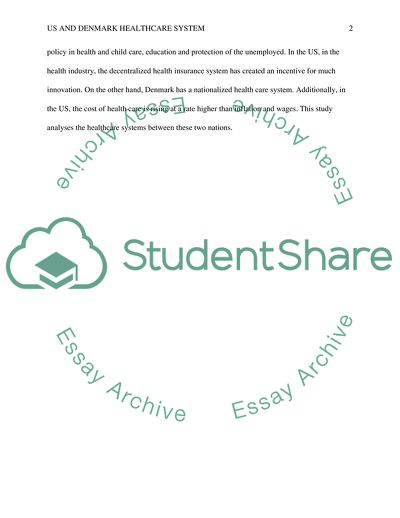 The US and Denmark Healthcare Systems