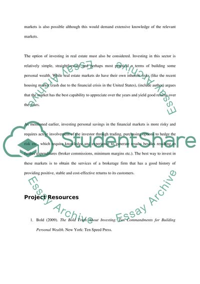 Creating Personal Wealth