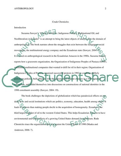 The Indigenous Social Movements in Crude Chronicles