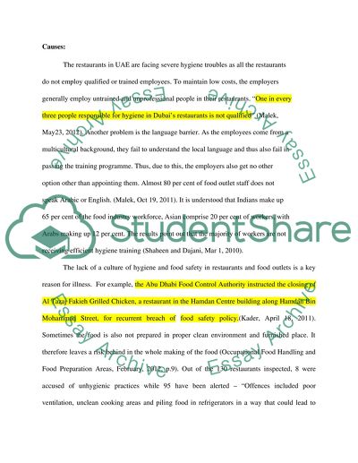 Bad Practices in Restaurants in the UAE