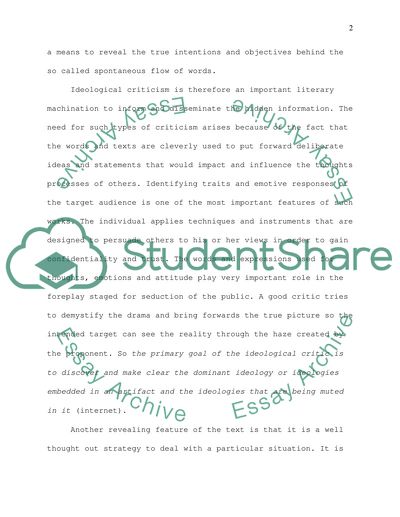 Ideological Criticism