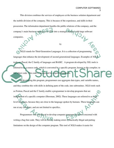 Development of a Computer System Application With 3GL Tools