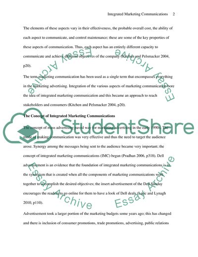 The Concept of Integrated Marketing Communications from Practice and Academic Perspectives