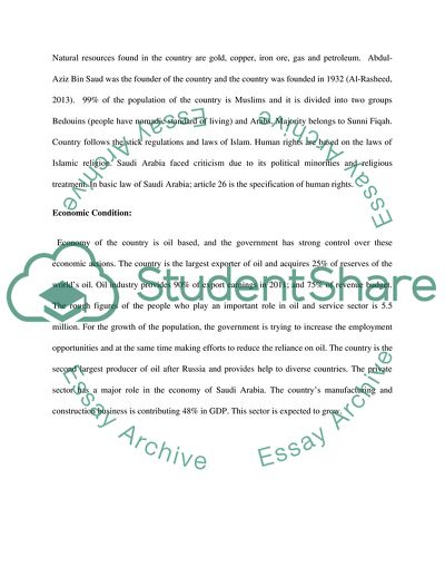 Saudi Arabia Economic Condition