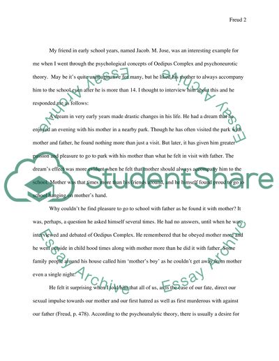 The Psychological Concepts of Oedipus Complex