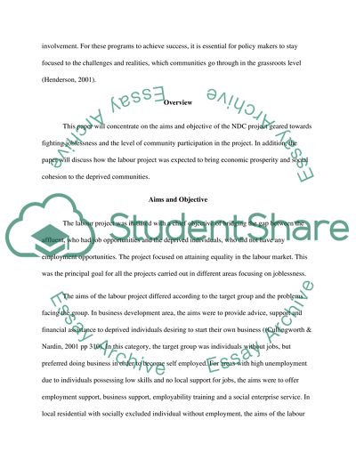 Aims and Objectives of a Typical NDC Project