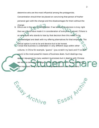 Discussion Responses