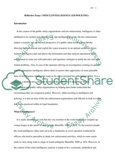 Intelligence Led Policing