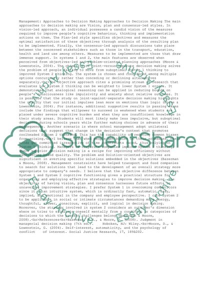 Management - 3 tools or approaches that contributes to decision making [sap5]