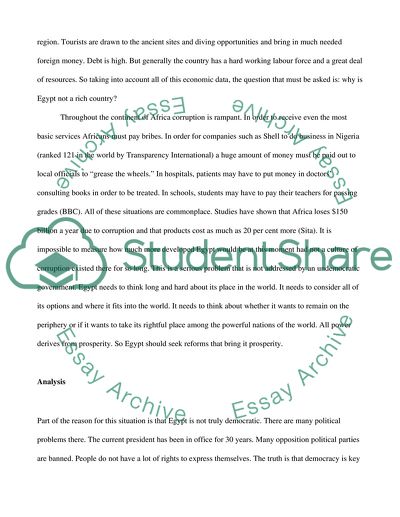 Egypt: A Changing Country