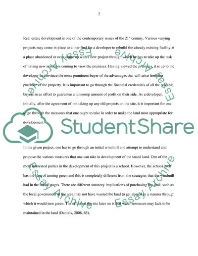 The Real Estate Developer and a Greenhouse Project