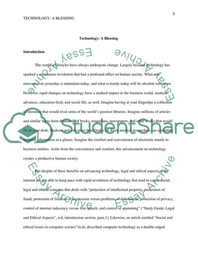 Technology: A Blessing