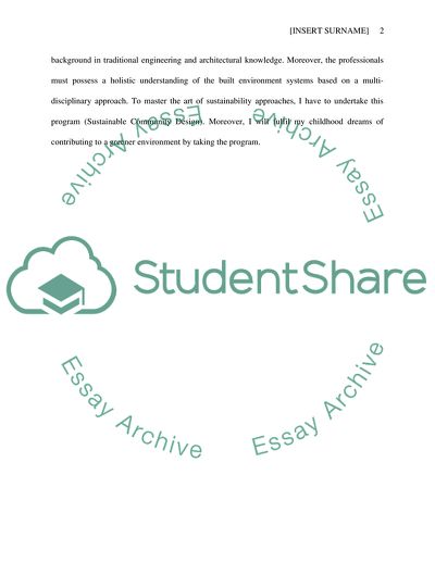 Sustainable Community Design