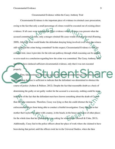 Circumstantial Evidence within the Casey Anthony Trial