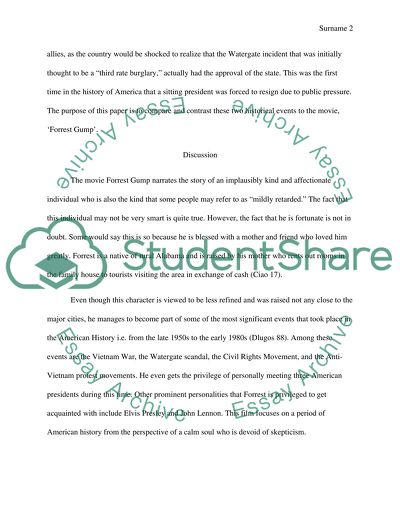 Forrest gump essay