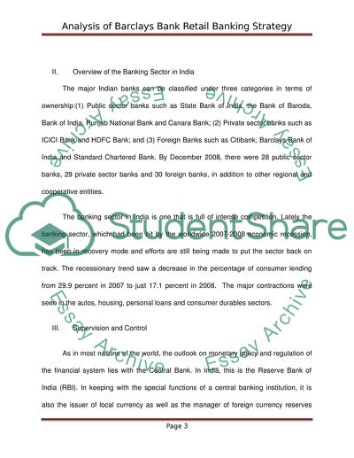 Barclays Bank Retail Banking Strategy