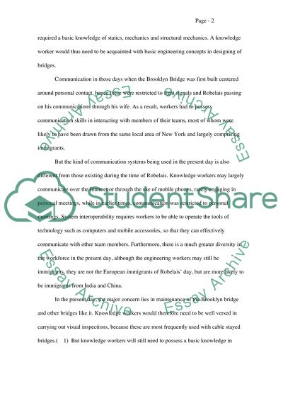 Knowledge Workers and the Brooklyn Bridge