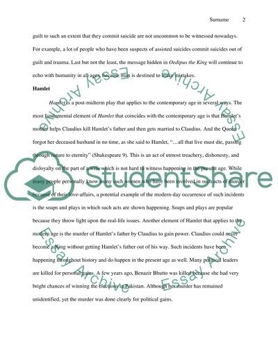 Modern-Day Relevance of Pre- and Post-Midterm Plays