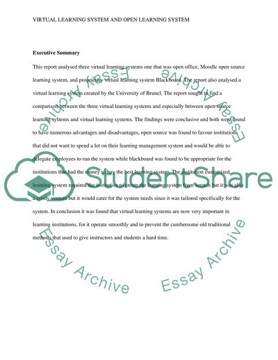 Proprietary Virtual Learning System and Open Source Learning System