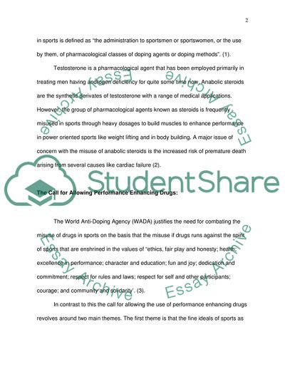 Steroids as Performance-Enhancing Drugs in Sports