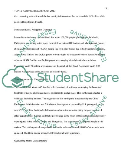 Top 10 Natural Disasters of the Year