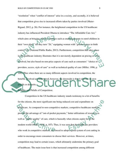 Competition in Health Care