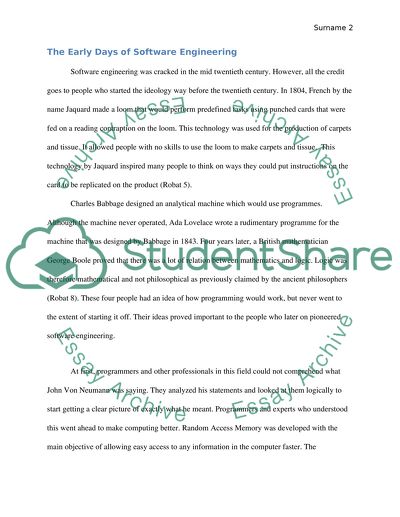 History of a Technology or Specific aspect of Engineering