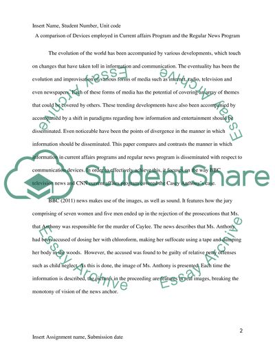 Devices employed in Current affairs Program and the News Program