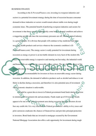 Business FinanceEconomic Term Paper & Topics