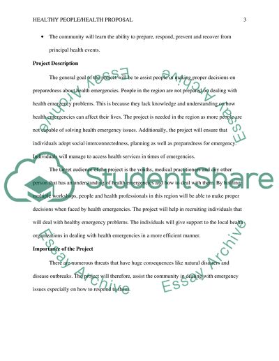 Healthy people/health proposal