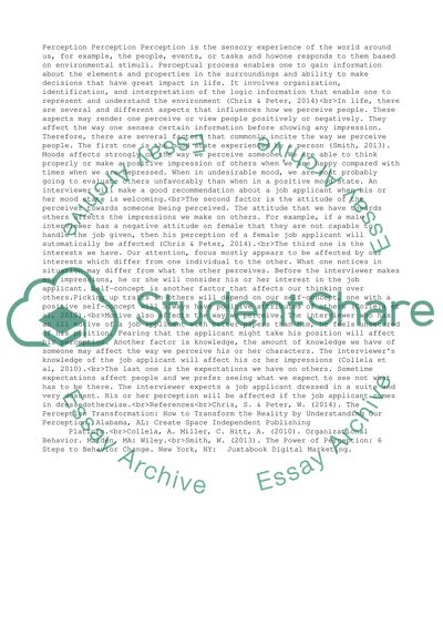 W3D 590 perceive people