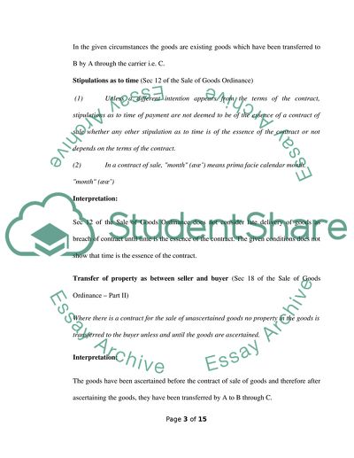 Business Law Individual Case: Question and Resolution