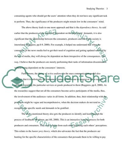 How Did Studying Theories Help to Understand the Relations Between Consumers and Producers
