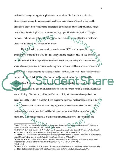 Social Class Differences in Health and Healthcare