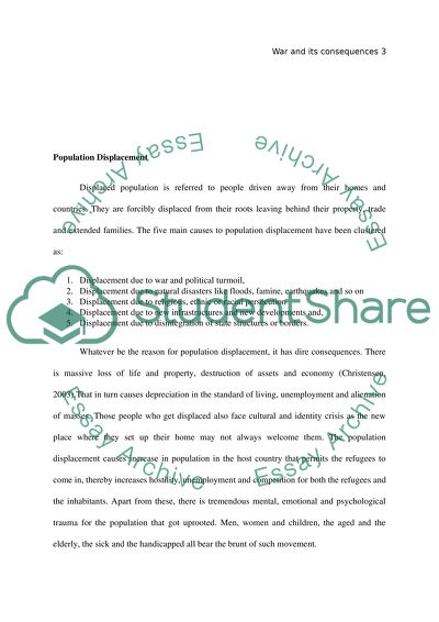 War and displacement